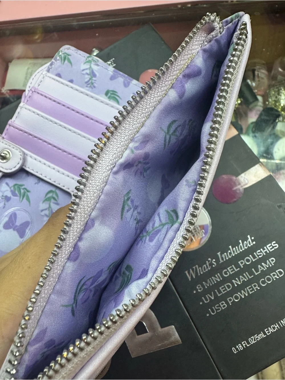 Loungefly Lavender Bow Floral Wallet - Picture 5 of 5